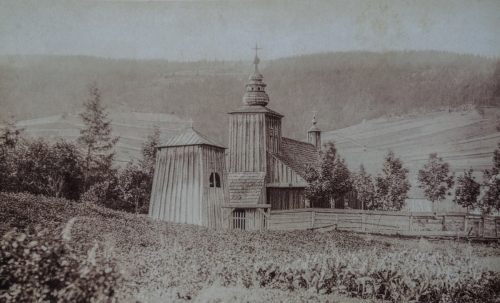 Kostol sv. Klemensa postavený v roku 1847 (foto z roku 1870)